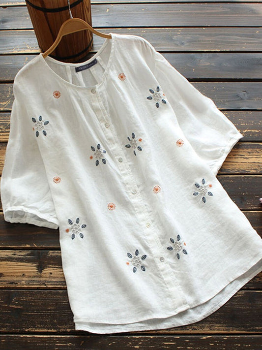 White long top & tunic with embroidery work for women